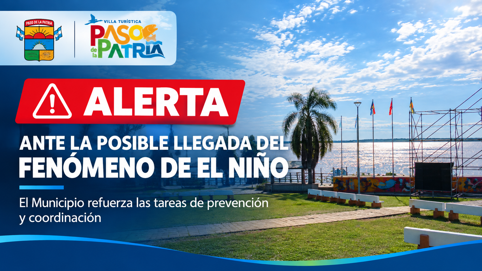 Paso de la Patria refuerza las tareas de prevención ante la posible llegada del fenómeno de El Niño